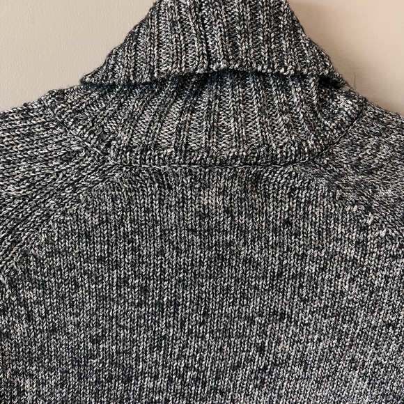 Anthropologie Charcoal - w/ Slight Shimmer Knit Turtleneck Sweater - Picture 15 of 16